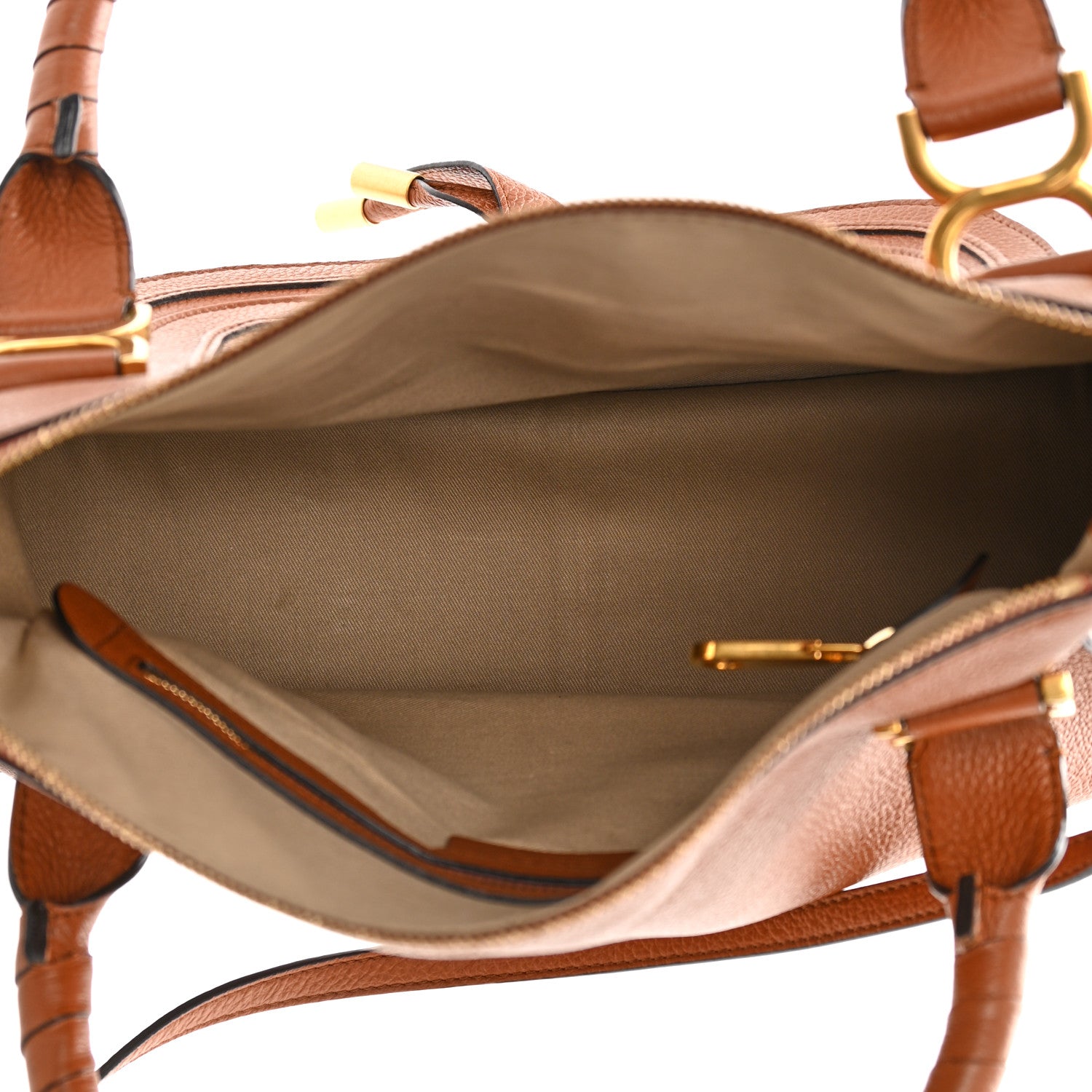 Chloe Calfskin Medium Marcie Satchel Tan 5 of 12