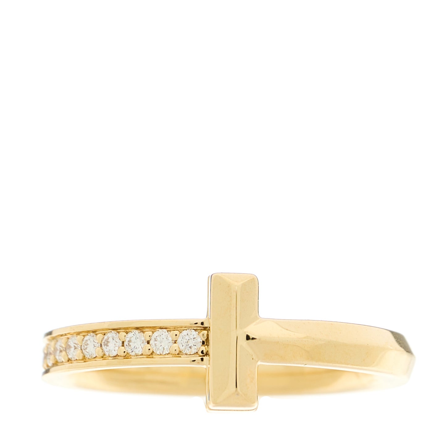 18K Yellow Gold Diamond 2.5mm T T1 Ring 52 6