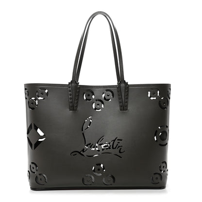 Christian Louboutin Calfskin Paris CL Logo Perforated Cabata Tote Rocket 1 of 12