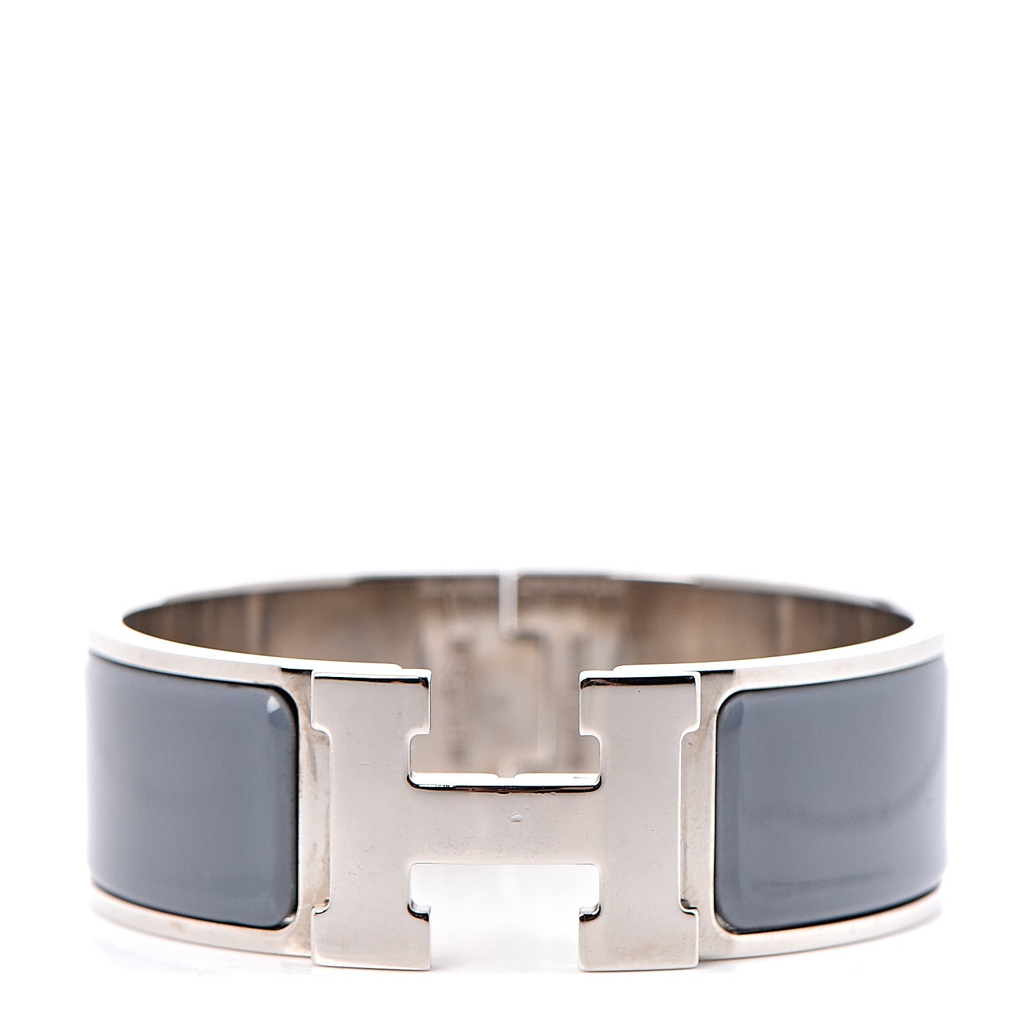 Hermes Enamel Wide Clic Clac H Bracelet PM Ardoise 1 of 5