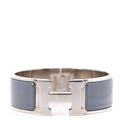 Hermes Enamel Wide Clic Clac H Bracelet PM Ardoise 1 of 5