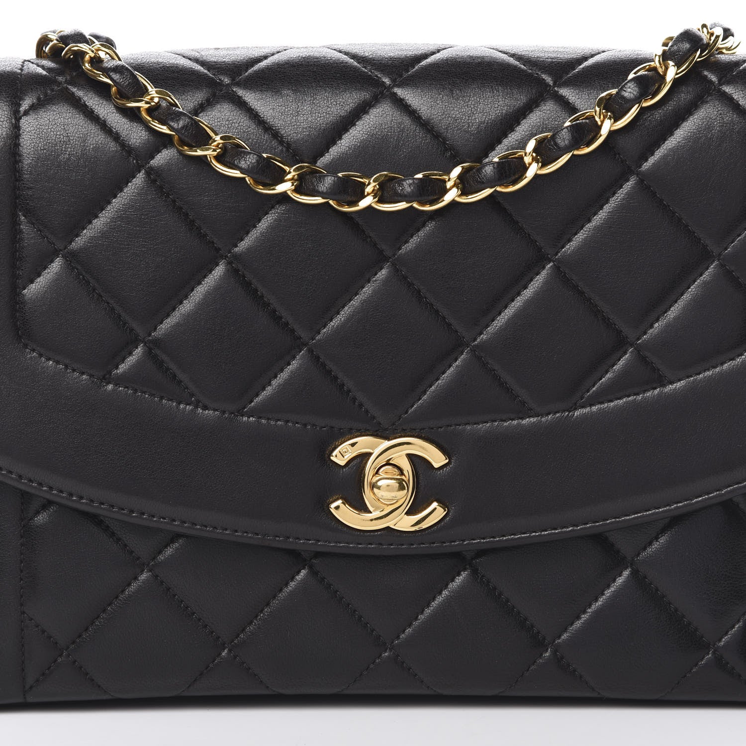 Chanel Lambskin Quilted Medium Single Flap Black 9 of 14