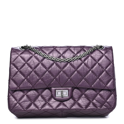 Chanel Metallic Aged Calfskin Quilted 2.55 Reissue 226 Flap Purple 1 of 4