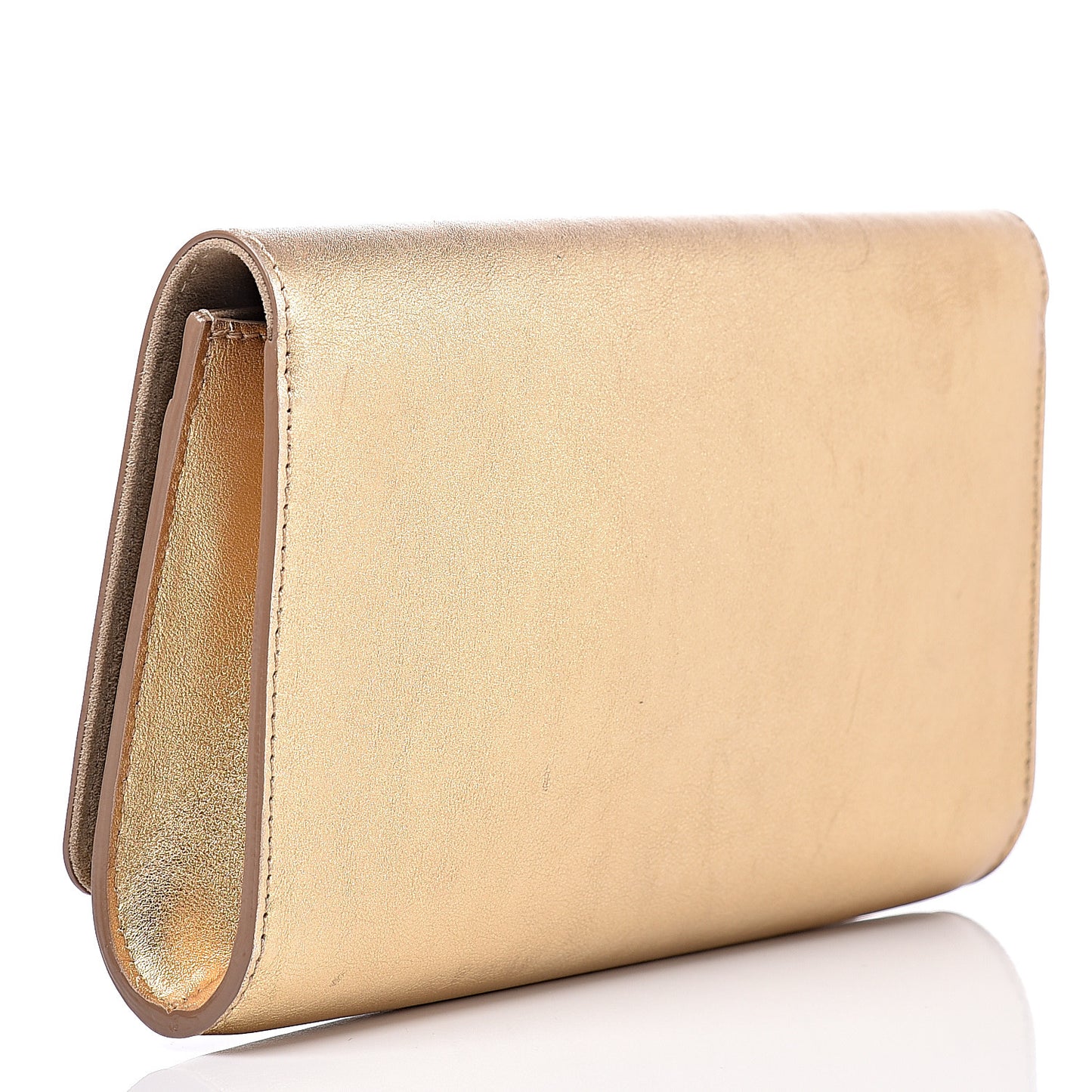 Calfskin Neo Sobe Louise EW Clutch Gold