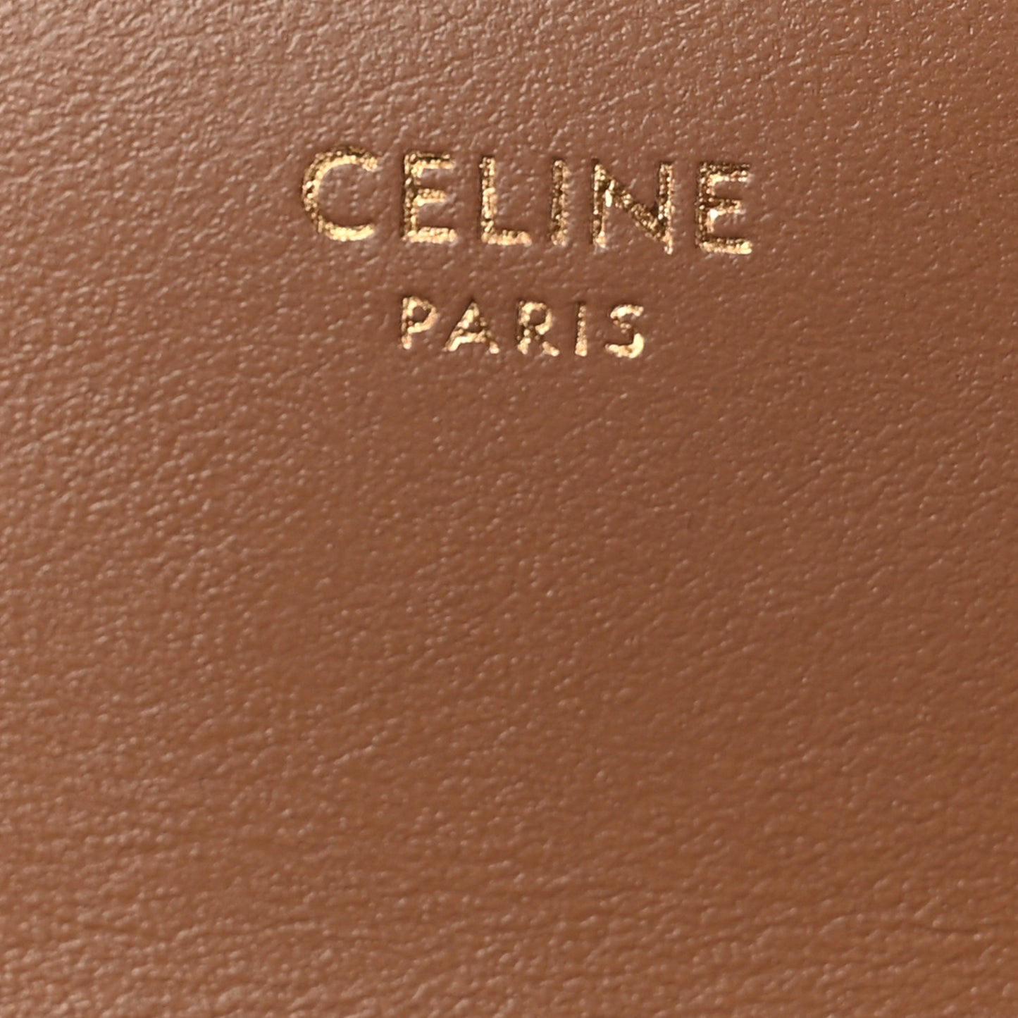 Shiny Calfskin Triomphe Flap Card Holder Bronze