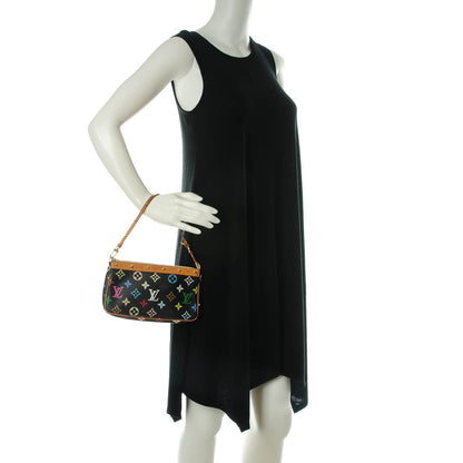 Louis Vuitton Monogram Multicolor Pochette Accessories Black 2 of 10