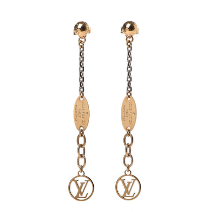 Louis Vuitton Logomania Earrings Gold 1 of 4