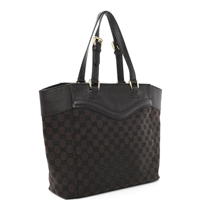 Gucci Monogram Crest Tote Brown 3 of 11