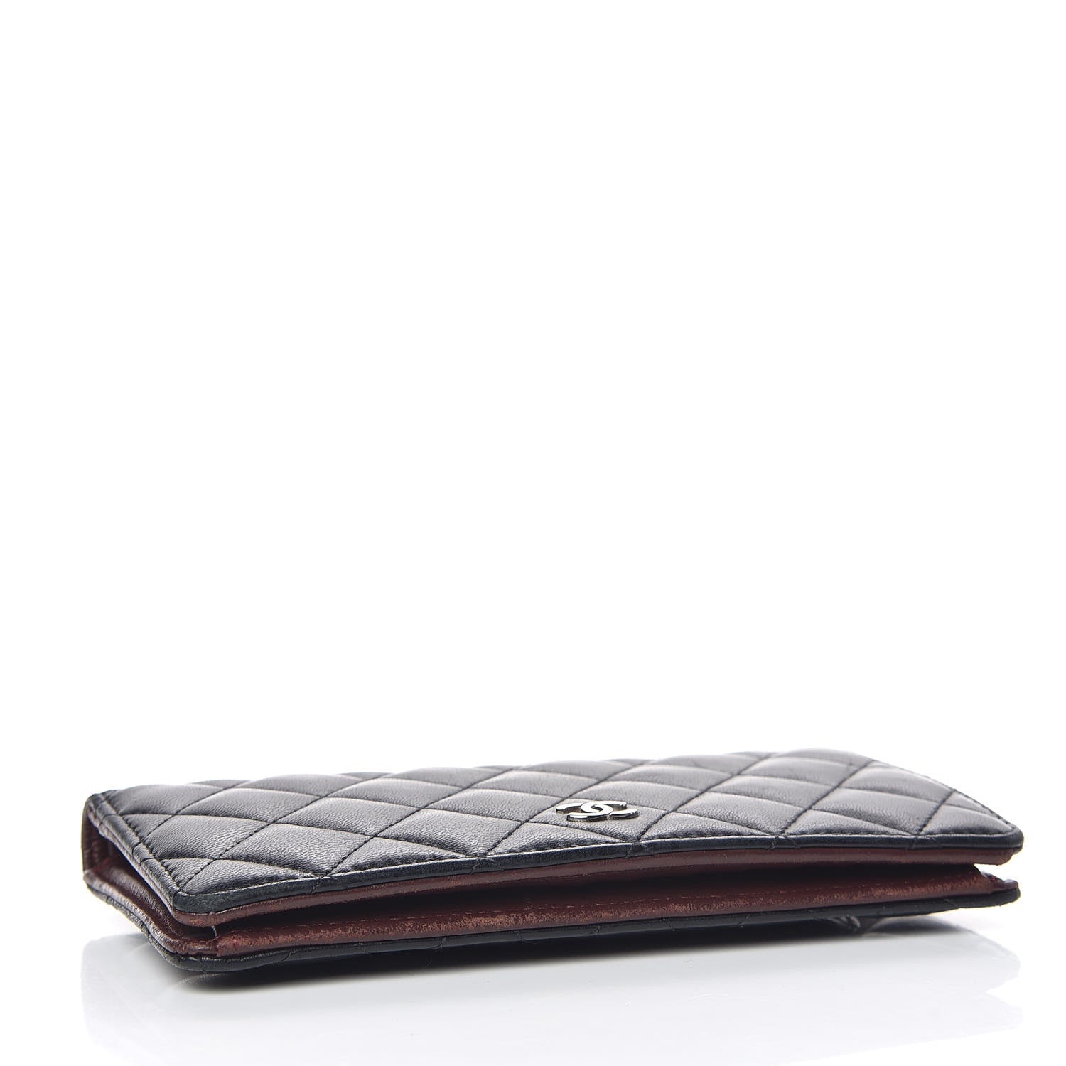 Chanel Lambskin Quilted Yen Wallet Black 4 of 13