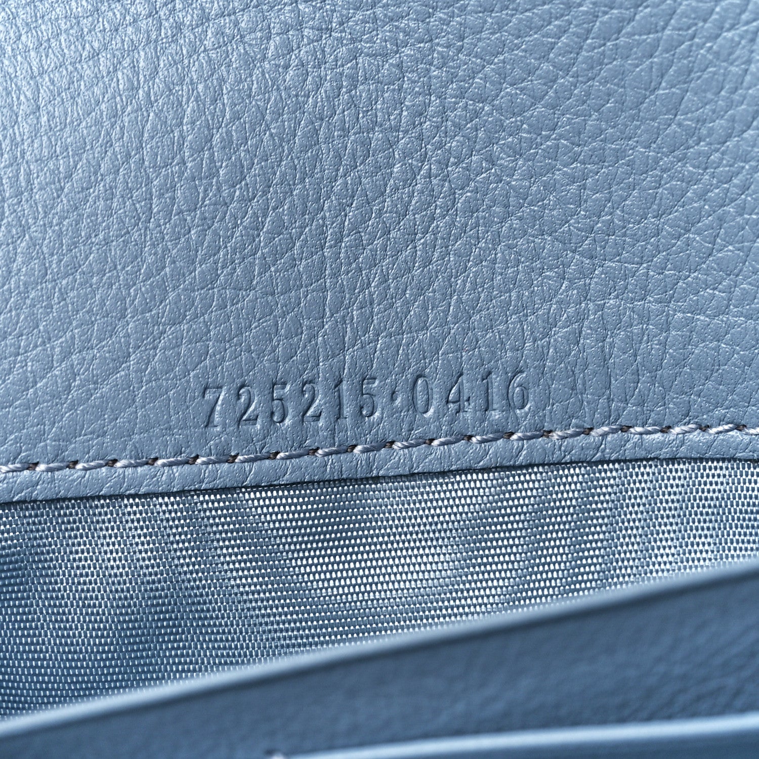 Gucci Roxy Calfskin Blondie Continental Chain Wallet Cloudy Blue 6 of 11