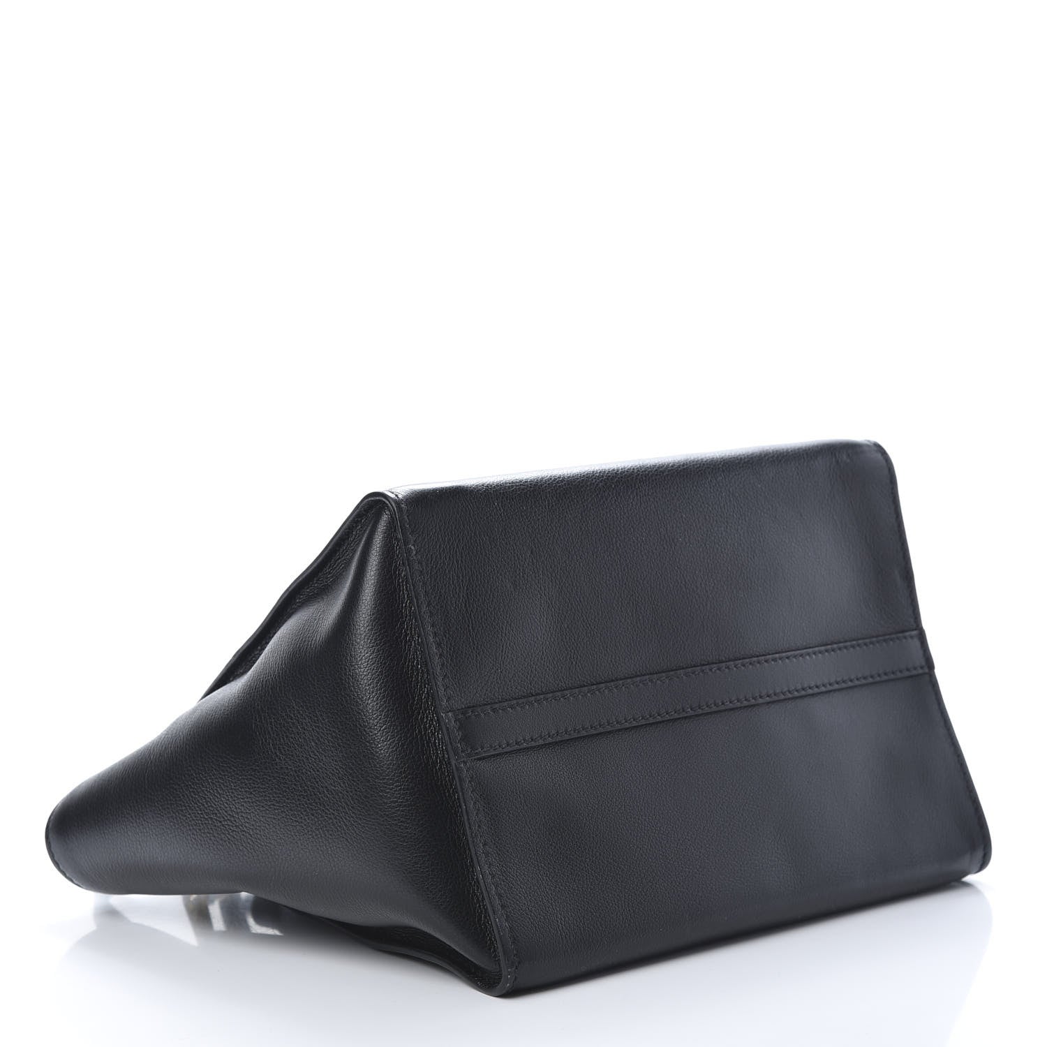 Prada Glace Calf Small Twin Pocket Tote Black 4 of 11