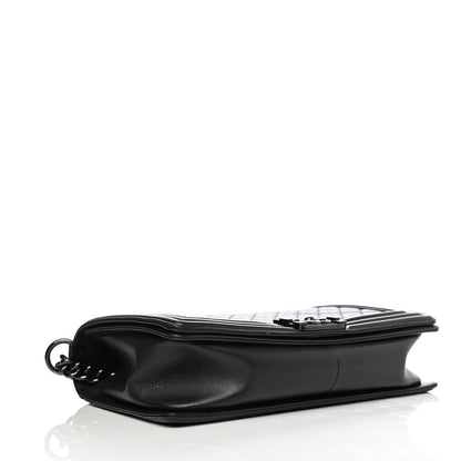 Chanel Calfskin Quilted New Medium Boy Flap So Black 3 of 4