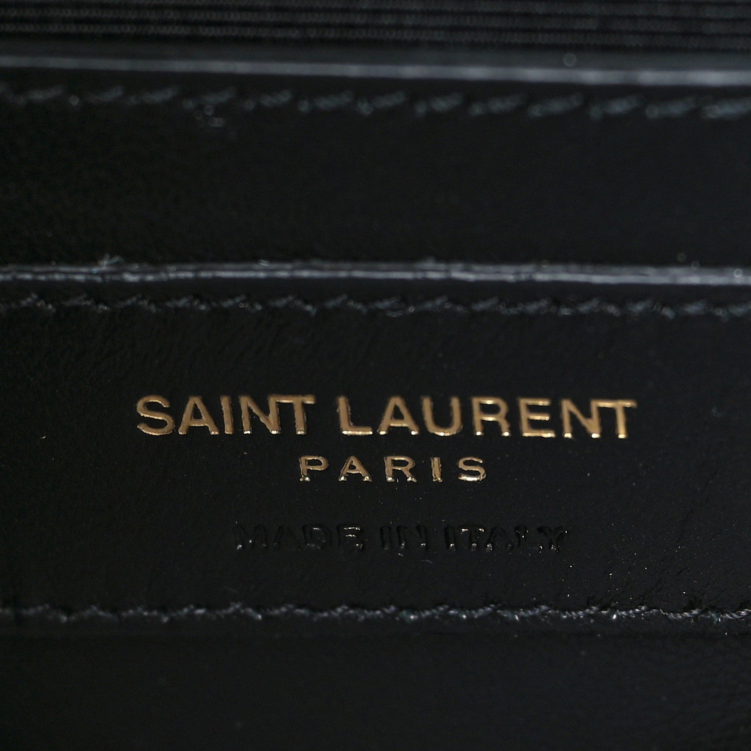 Saint Laurent Calfskin Crocodile Embossed Medium Classic Monogram Kate Tassel Satchel Black 6 of 9