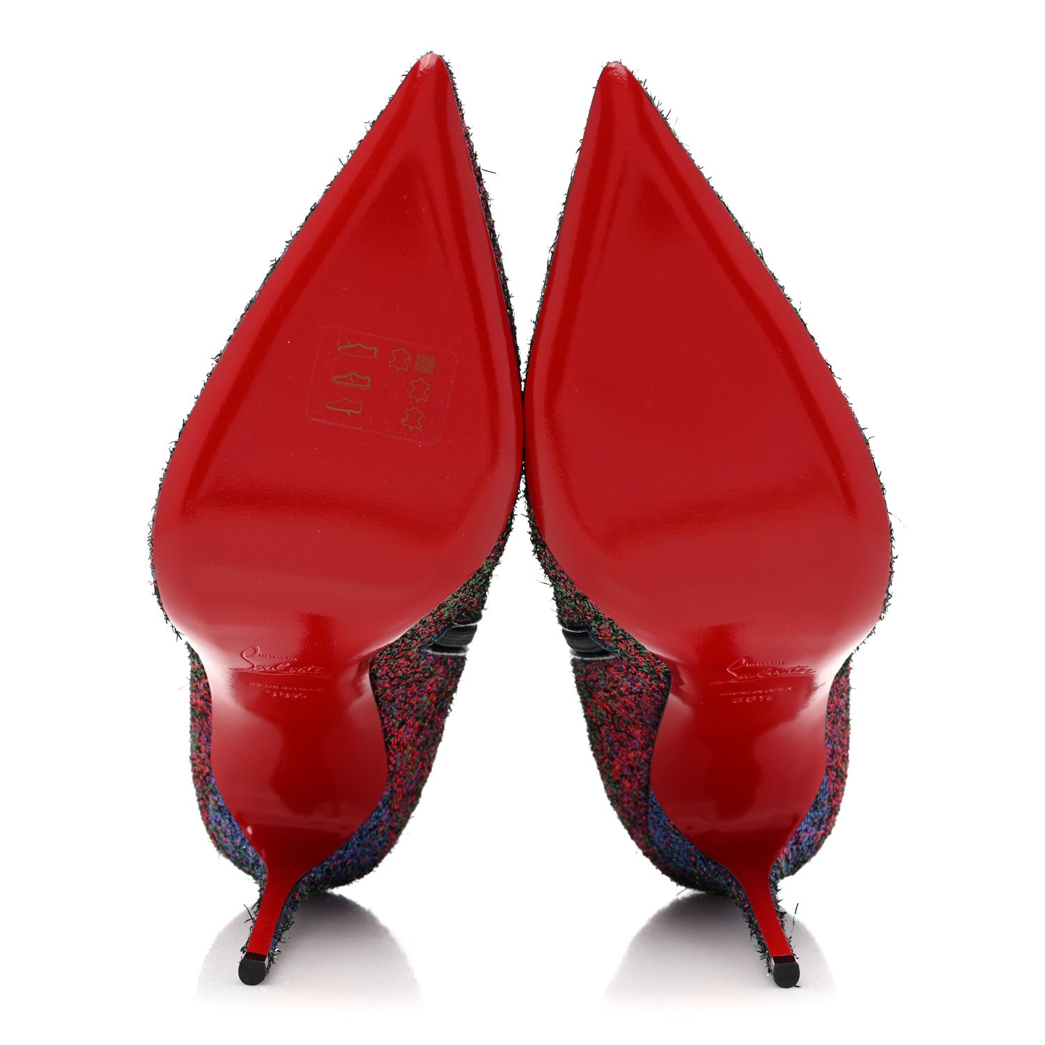 Christian Louboutin Satin So Kate Starlight Booty 100 Ankle Boots 38.5 Purple Multicolor 6 of 8