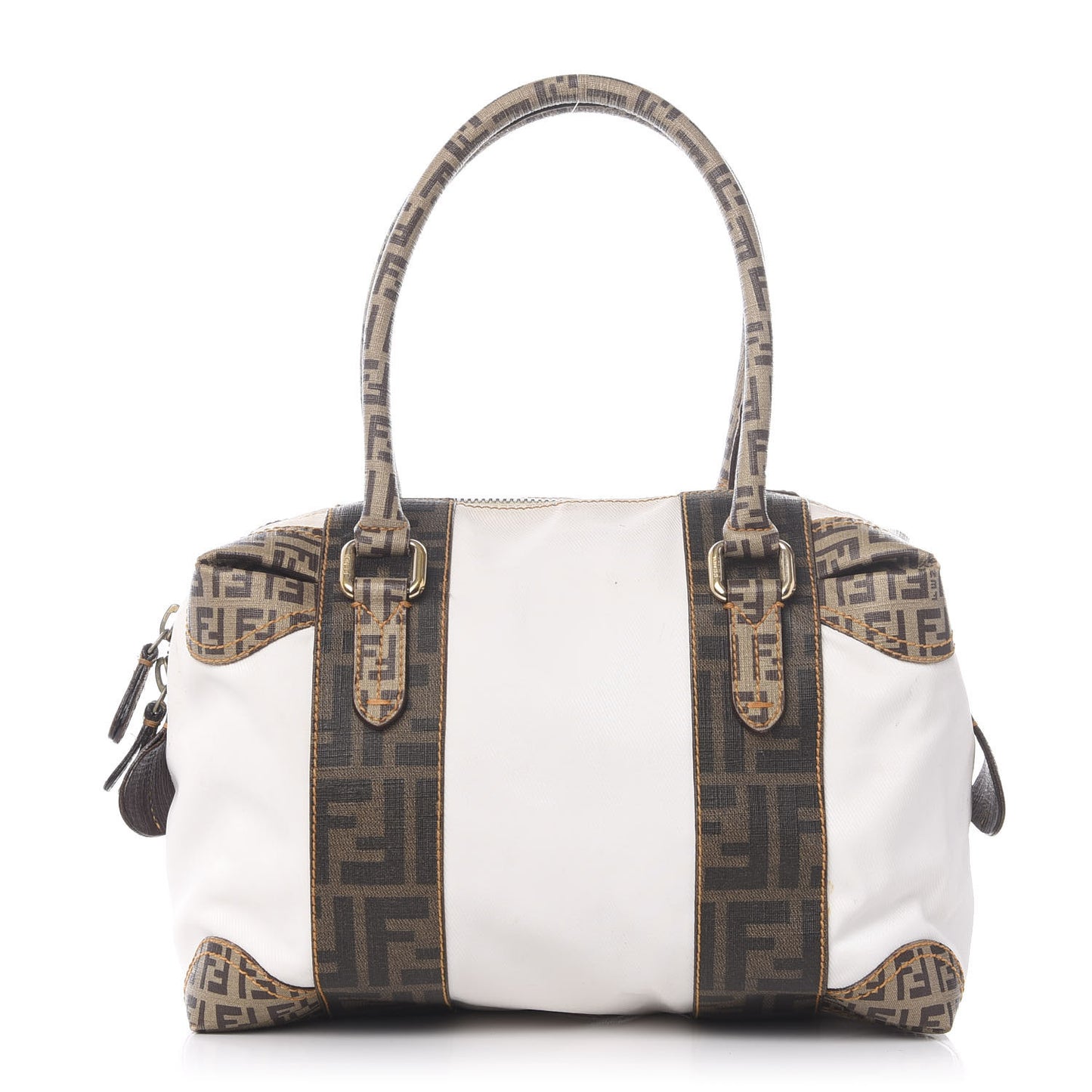 Canvas Zucca Zucchino Spalmati B Mix Tote White Mogano Panna
