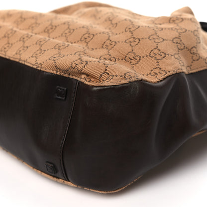 Gucci Denim Monogram Calfskin Tote Dark Brown 11 of 12