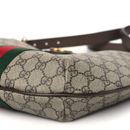 Gucci GG Supreme Monogram Web Small Ophidia Half Moon Hobo Brown 10 of 10