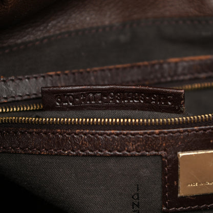 Fendi Vitello Bottalato FF Embossed Large Chef Shopper Tote Chocolate 7 of 22