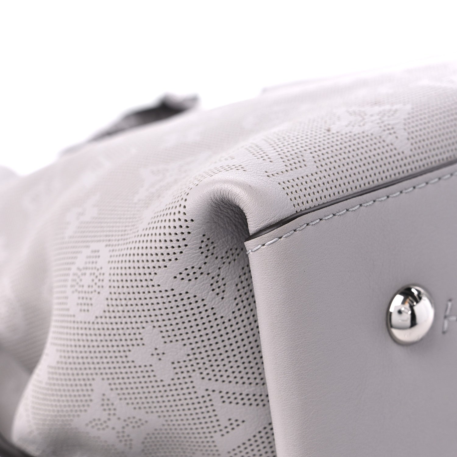 Louis Vuitton Reverse Mahina Carmel Hobo Gris Souris Gray 9 of 10