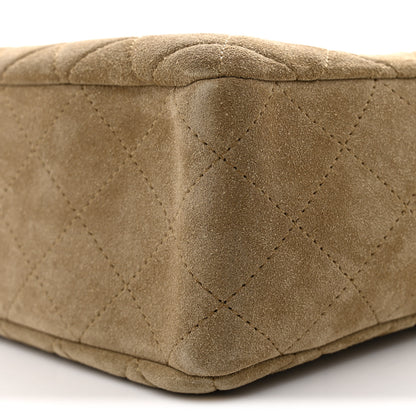 Chanel Suede Quilted Camerissimo Case Dark Beige 10 of 11