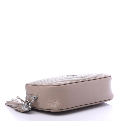 Saint Laurent Grain De Poudre Matelasse Monogram Mini Lou Camera Bag Pale Blush 4 of 9
