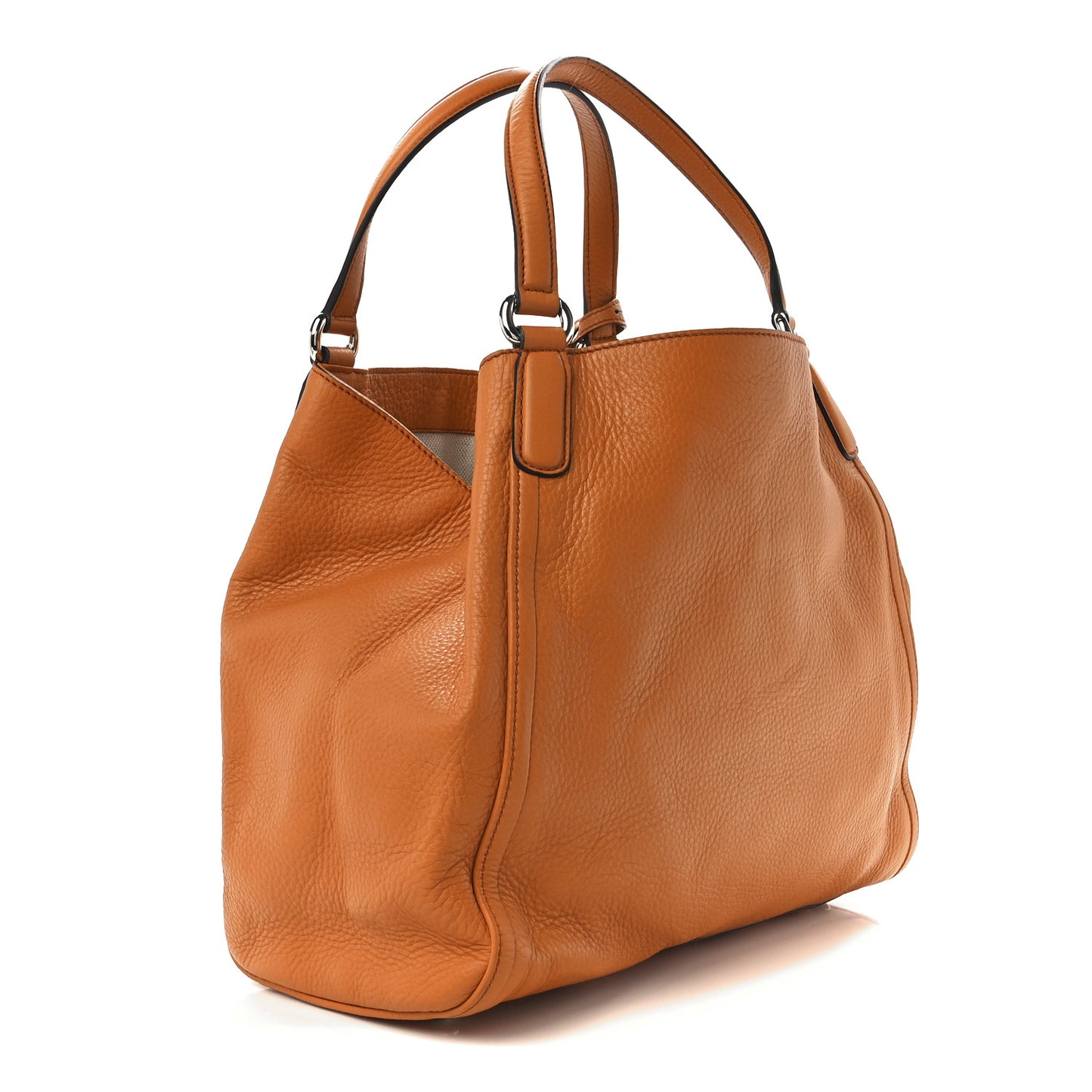 Pebbled Calfskin Medium Soho Shoulder Bag Curcuma