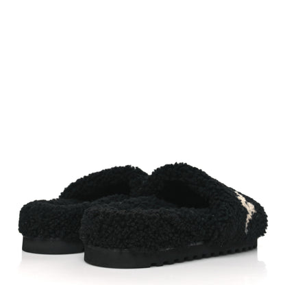 Louis Vuitton Shearling Monogram Giant Paseo Flat Comfort Mule 40 Black 4 of 8