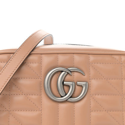 Gucci Calfskin Matelasse Aria Small GG Marmont Chain Shoulder Bag Camelia 8 of 14