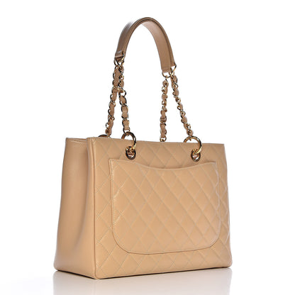 Chanel Caviar Quilted Grand Shopping Tote GST Beige Clair 3 of 13