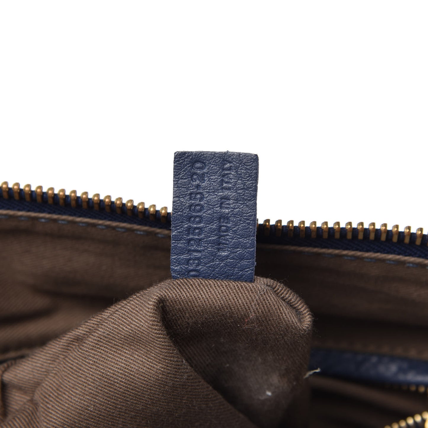 Calfskin Large Marcie Satchel Royal Navy