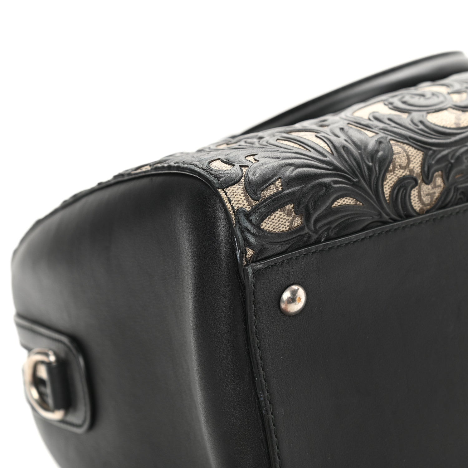 Gucci GG Supreme Monogram Arabesque Medium Boston Black 8 of 11