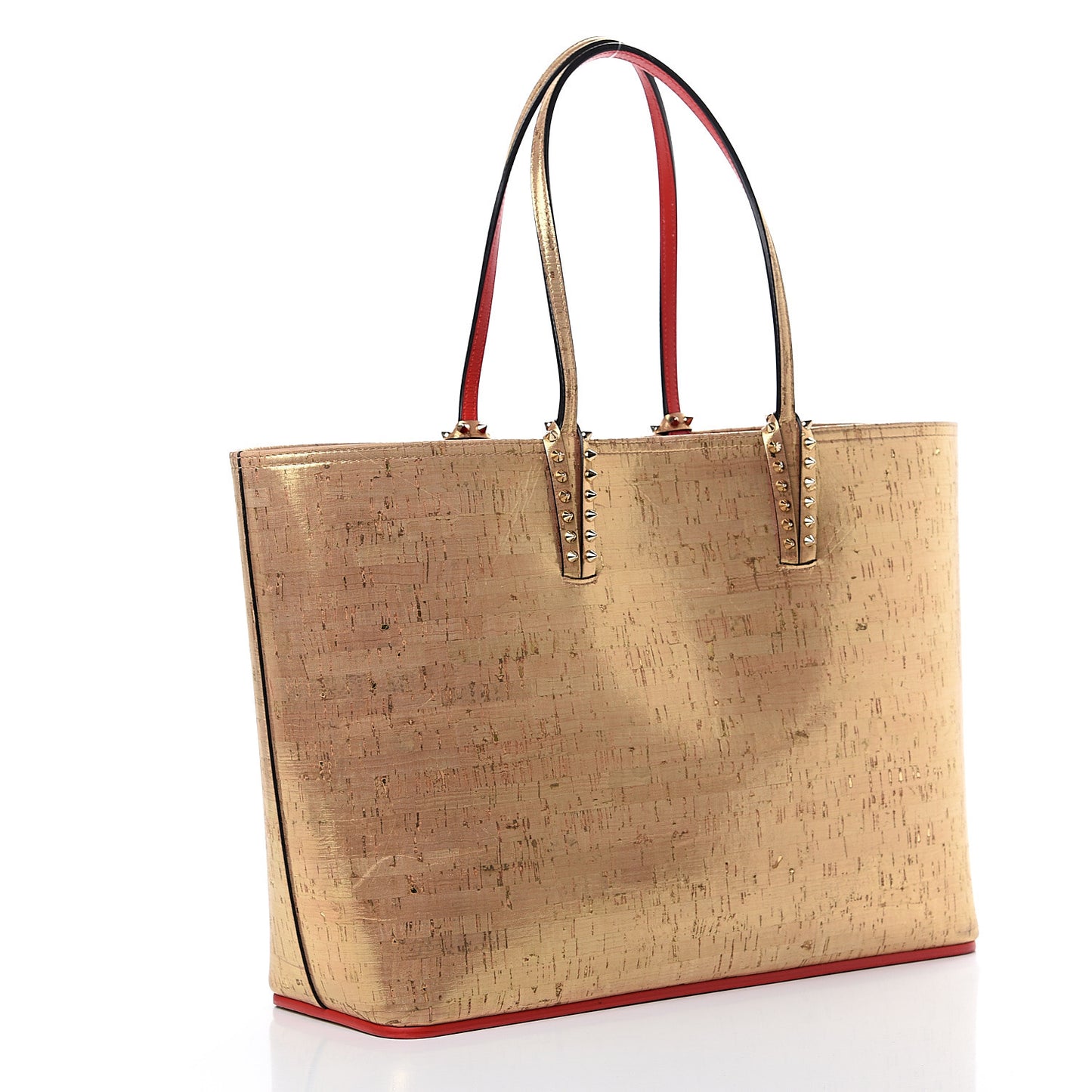 Calfskin Liege Pepite Cork Spikes East West Cabata Tote Snow