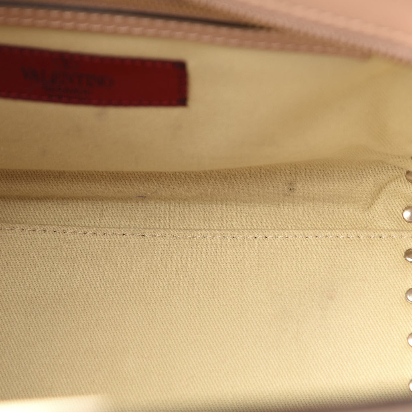 Vitello Small Rockstud Double Handle Tote Skin Sorbet