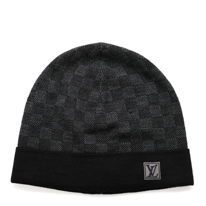 Louis Vuitton Wool Bonnet Petit Damier Graphite Beanie Hat 1 of 7