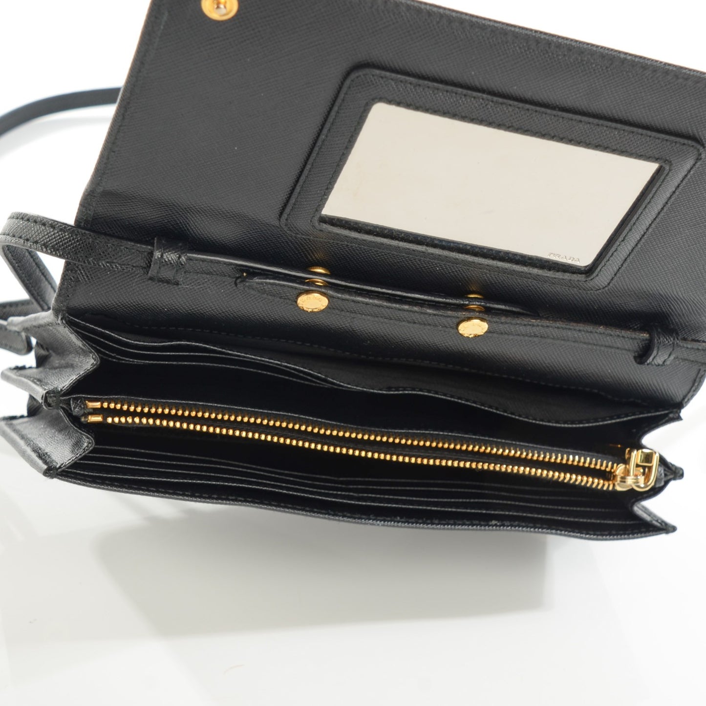 Saffiano Metal Flap Wallet Nero Black
