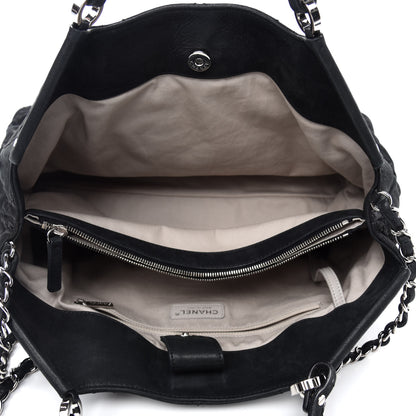 Chanel Iridescent Calfskin Stitched CC Shopping Tote Black 5 of 13