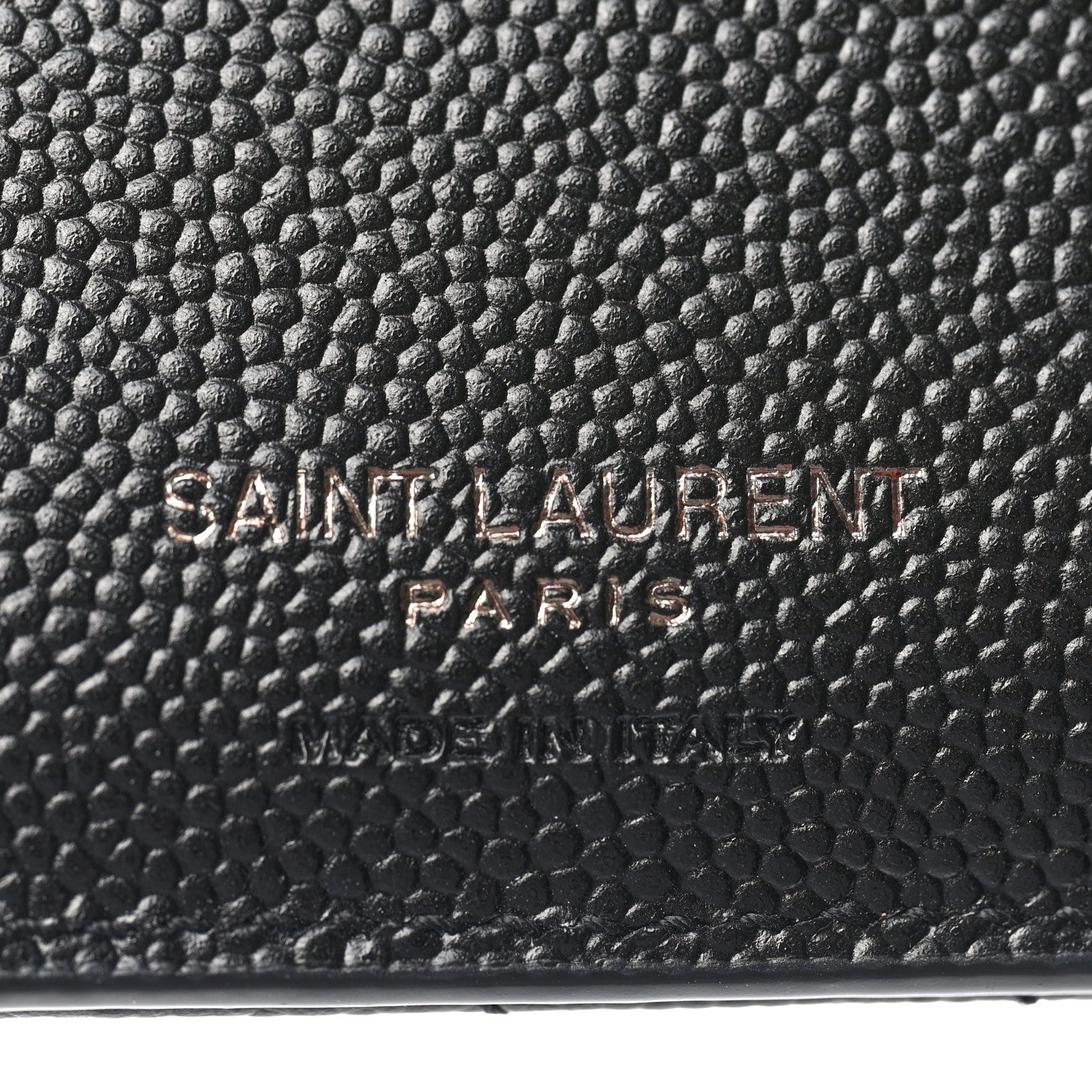 Saint Laurent Grain De Poudre Matelasse Chevron Monogram Zipped Two-Part Wallet Black 5 of 7