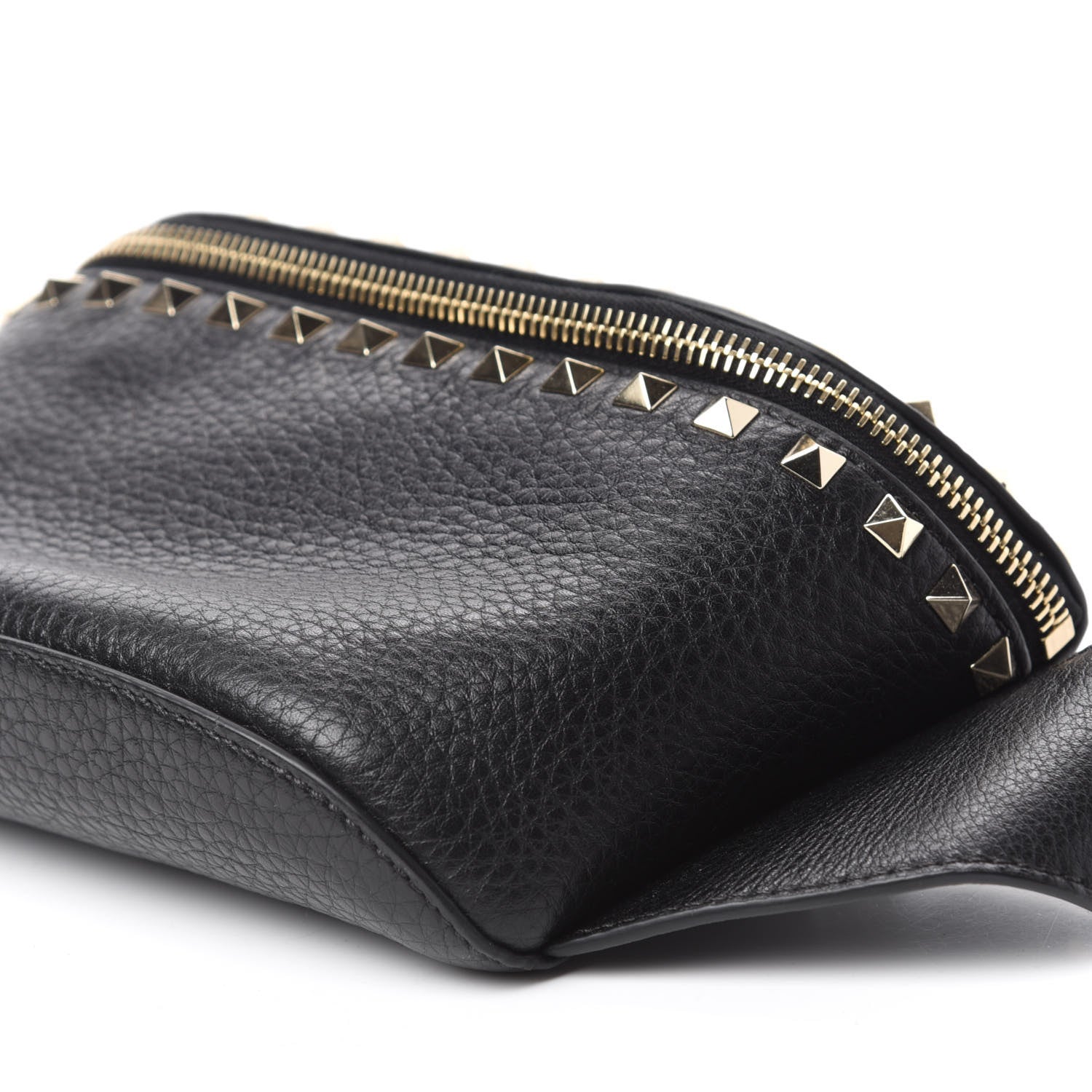 Valentino Garavani Grainy Calfskin Rockstud Belt Bag Black 7 of 10