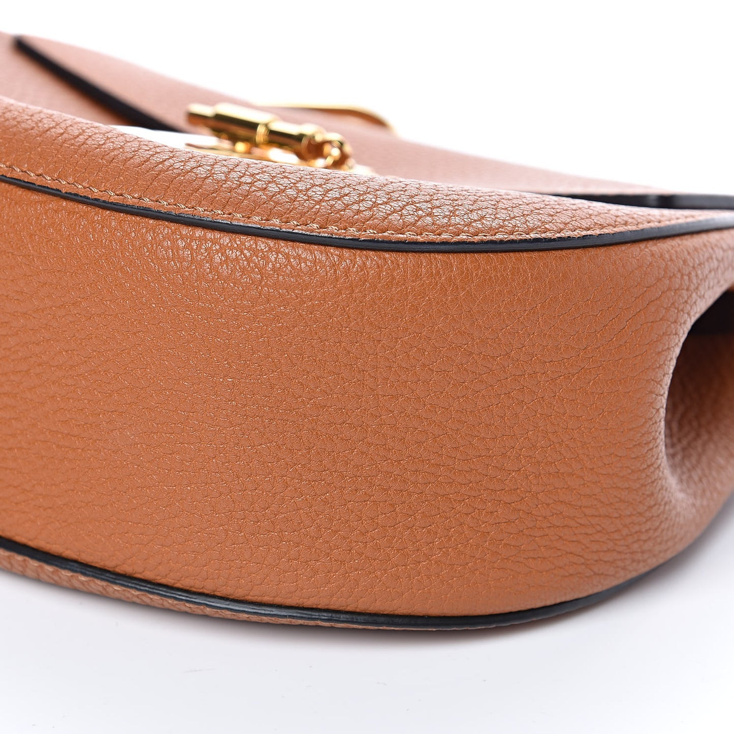 Grained Lambskin Drew Shoulder Bag Caramel