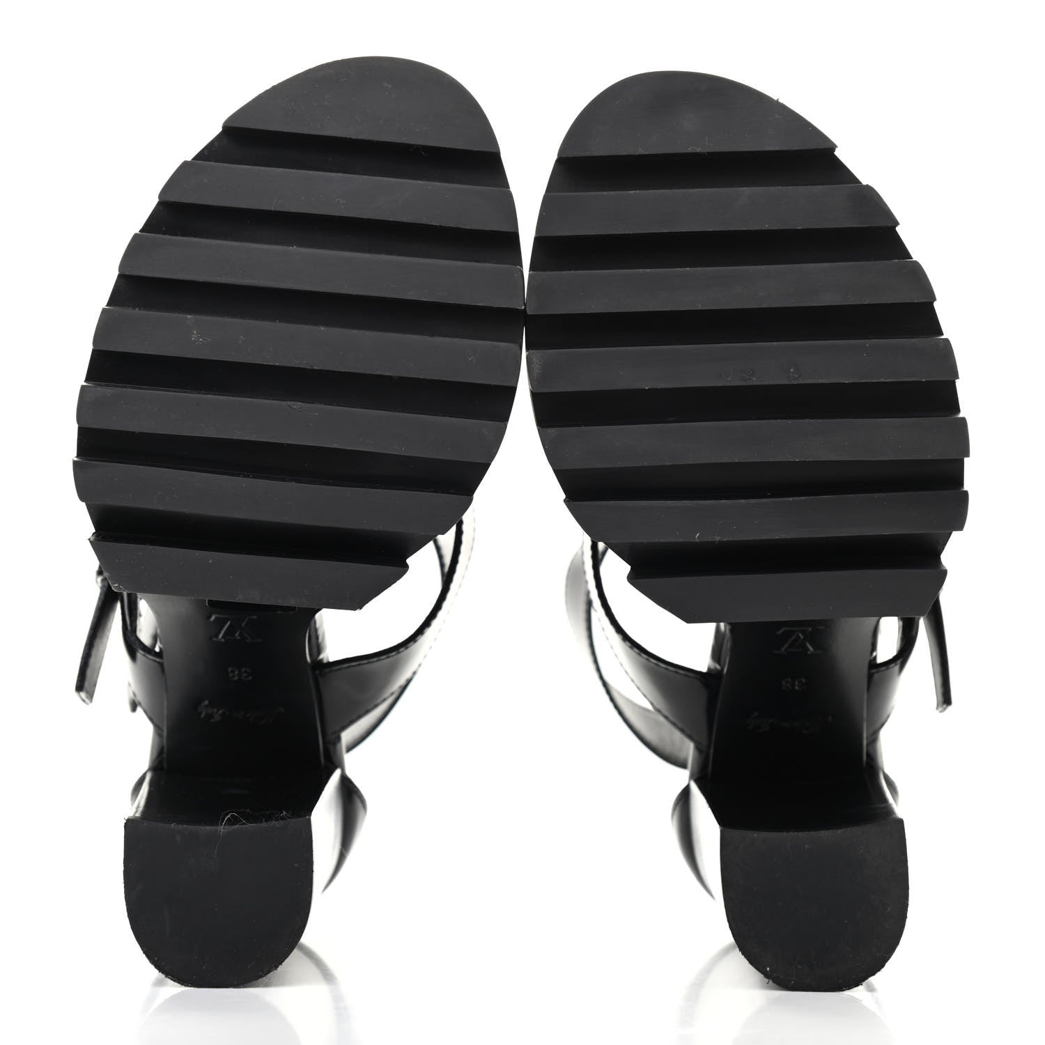 Louis Vuitton Patent Calfskin Monogram Star Trail Sandal 38 Black 5 of 10