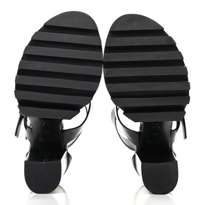 Louis Vuitton Patent Calfskin Monogram Star Trail Sandal 38 Black 5 of 10
