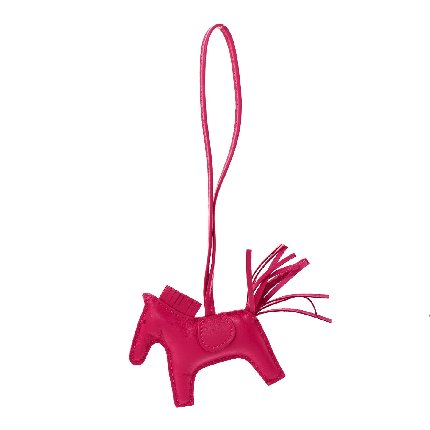 Milo Lambskin Grigri Rodeo Horse Bag Charm PM Rose Mexico