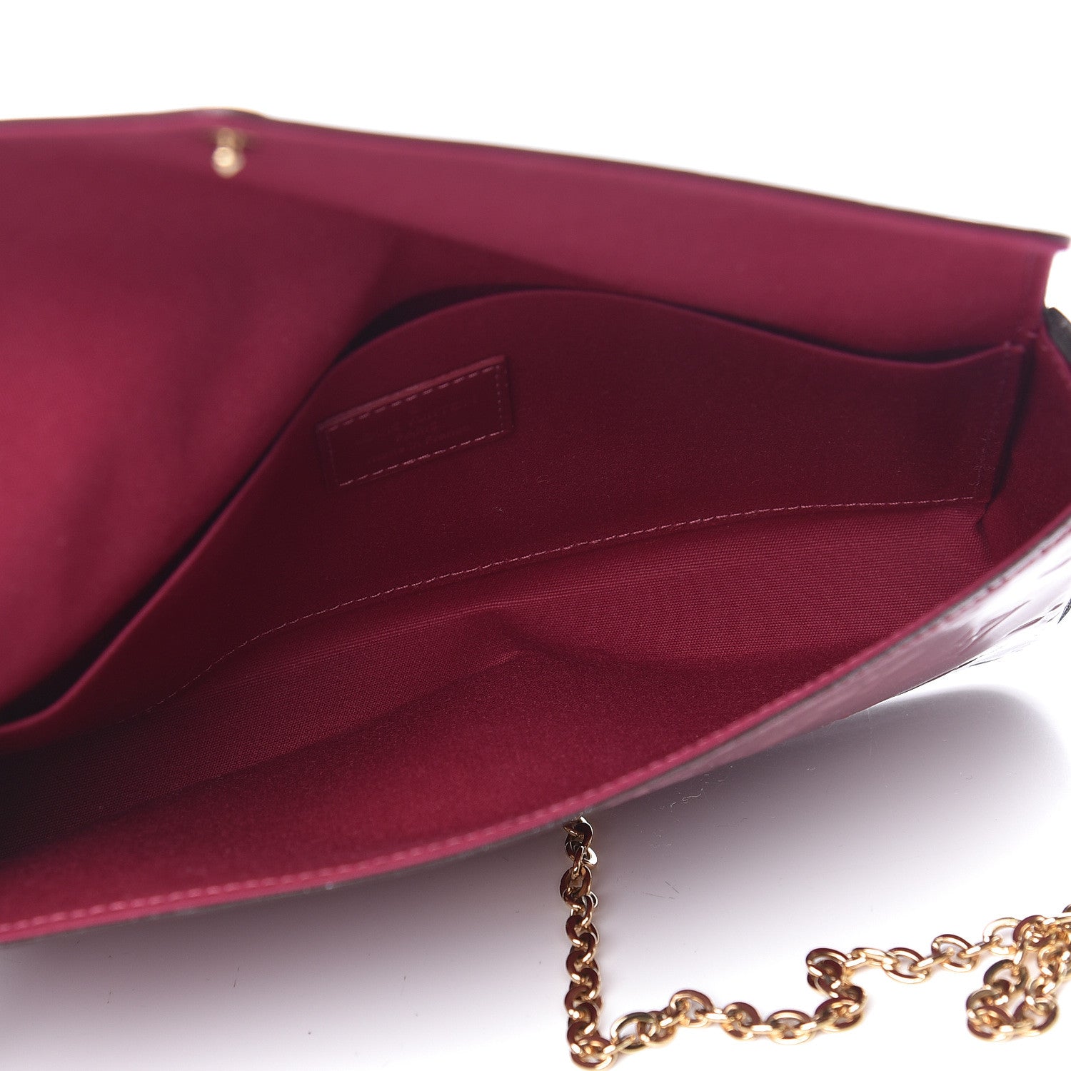 Louis Vuitton Vernis Felicie Chain Wallet Magenta 6 of 13