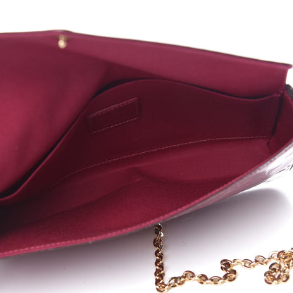Louis Vuitton Vernis Felicie Chain Wallet Magenta 6 of 13