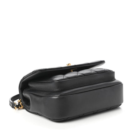 Chanel Calfskin Quilted Top Handle Flap Black 4 of 11