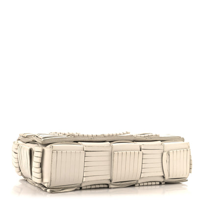 Bottega Veneta Nappa Maxi Intrecciato Fringed Cassette Crossbody Bag White 4 of 10