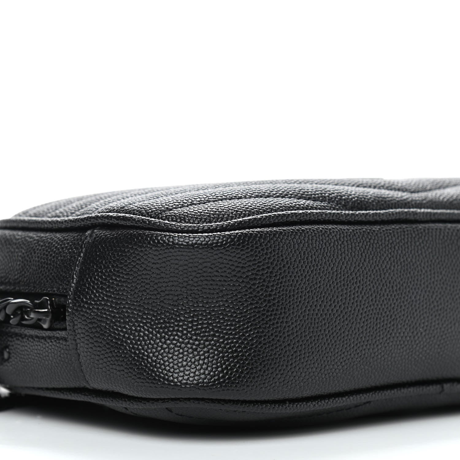 Saint Laurent Grain De Poudre Matelasse Monogram Mini Lou Camera Bag Black 8 of 9