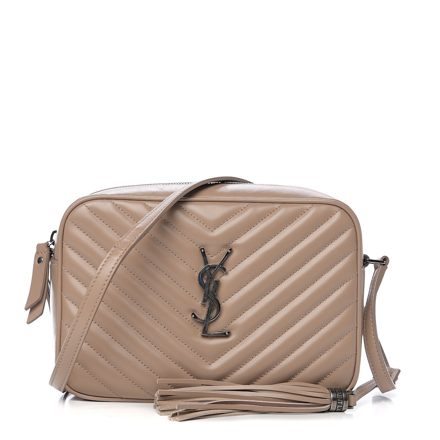 Saint Laurent Calfskin Matelasse Monogram Lou Camera Bag Dusty Grey 1 of 9