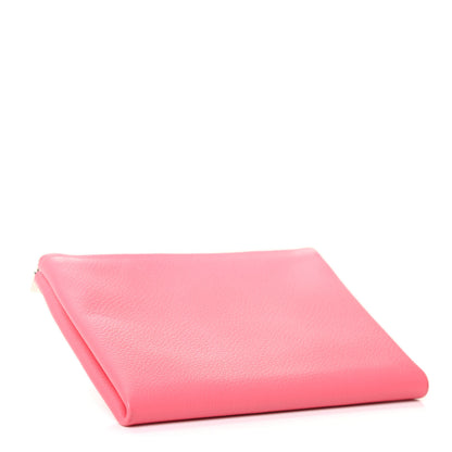 Hermes Evercolor Small Atout Pouch Rose Azalee Vert Cypress 3 of 4