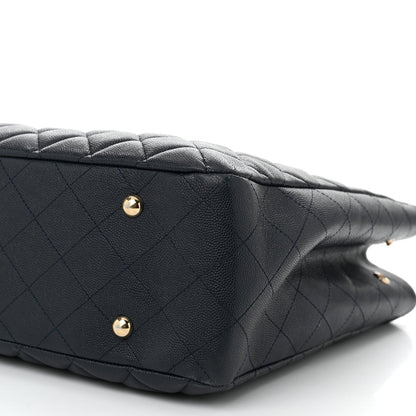 Chanel Caviar Quilted Large CC Shopping Tote Navy 8 of 10